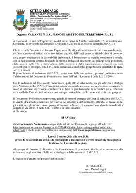 dal Comune di LEGNAGO Variante n° 2 al P.A.T. - LAIA